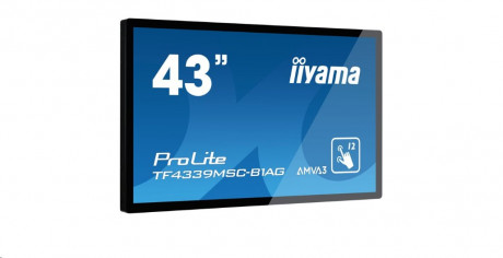 Dotykový monitor IIYAMA ProLite TF4339MSC-B1AG, 43 capacitive, FullHD, 8ms, 12TP, 400cd/m2, VGA/HDM