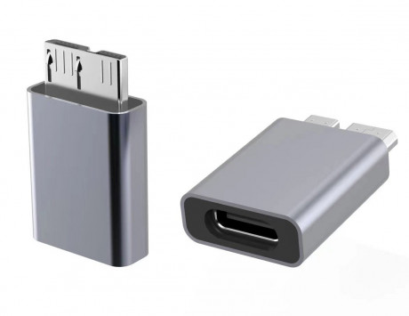 Redukce USB C female - USB3.0 Micro B Male hliníková