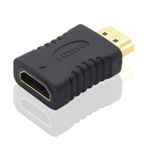 Redukce HDMI Female - HDMI Male krátká, zlacené konektory