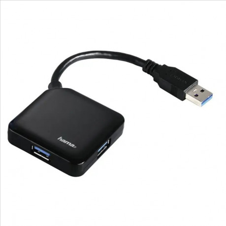 USB hub Hama USB 3.0 1:4 , černý
