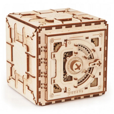 Hračka Ugears 3D dřevěné mechanické puzzle Trezor