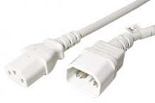 Kabel goobay síťový prodlužovací, IEC320 C14 - IEC320 C13 3m, bílý  