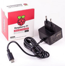 Zdroj Raspberry napájecí adaptér 3A pro Rpi 4, černý  