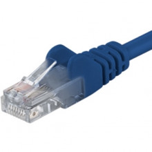 Patch kabel UTP Cat 6, 0,25m - modrý  