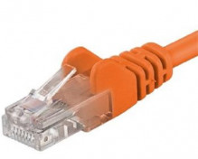 Patch kabel UTP cat 5e, 1,5m - oranžová  