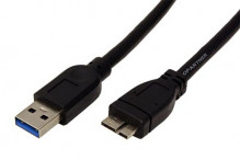 Kabel USB 3.0 SuperSpeed USB 3.0 A(M) - microUSB 3.0 B(M), 2m, černý  