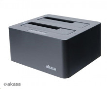 Externí box AKASA HDD DuoDock X3 HDD/SSD, USB 3.1, 2.5" a 3.5" pro 2 disky současně  