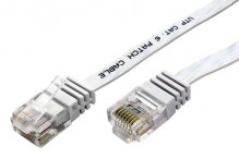 Patch kabel UTP cat 6, 1m plochý - ...