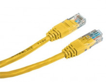 Patch kabel UTP Cat.5e, 10m - žlutý  