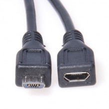 Kabel prodlužovací micro USB 2.0 male-female černý 2 m  