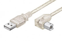 Kabel USB 2.0 A-B 0,5m, zalomený ko...