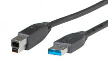 Kabel USB 3.0 A-B 3 m, černý  