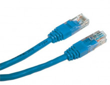 Patch kabel UTP Cat 6, 0,5m - modrý  