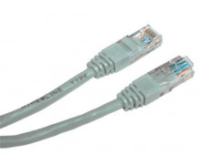 Patch kabel UTP cat 5e, 1m - šedý k...