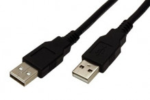 Kabel USB 2.0 A-A 4,5 m propojovací, černý  