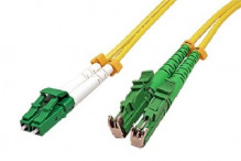 Patch kabel optický duplex LC/APC-E2000/APC 09/125 2m SM, LSOH  
