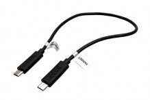 Kabel USB 2.0 kabel, microUSB B(M) - microUSB B(M), 0,3m, OTG, černý  