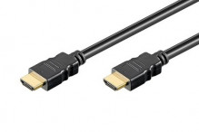 Kabel propojovací HDMI 1.4 s Ethernetem HDMI (M) - HDMI (M),  zlacené konektory, 1m  
