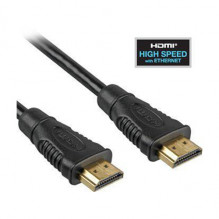 Kabel propojovací HDMI 1.4 s Ethernetem HDMI (M) - HDMI (M),  zlacené konektory, 2m  