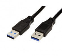 Kabel USB3.0 A(M) - USB3.0 A(M) SuperSpeed 5Gbps 0,5m, černý  