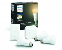 Chytrá žárovka Philips Hue Bluetooth LED White Ambiance základní sada LED žárovka 3xE27 A19 9.5W 806 