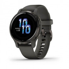 Hodinky Garmin Venu2S nerezová luneta Slate, pouzdro Graphite, silikonový řemínek 