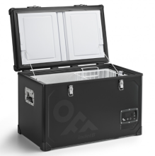 INDEL B TB74 STEEL BLACK OFF kompresorová autochladnička, 71L, 12/24V 