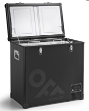 INDEL B TB130 STEEL BLACK OFF kompresorová autochladnička, 124 litrů, 12/24V 