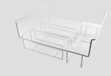 Koš na zmrzlinu 4 zóny - na 5l plastové vaničky (320 x 130 x 120 mm) 