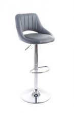 Barová židle G21 Aletra koženková, prošívaná grey  