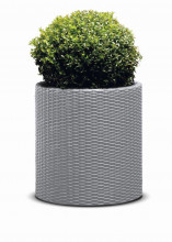 Květináč Keter Cylinder L Silver Grey  