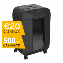 Skartovač Fellowes LX 85 P-4, Cross cut 4x40mm, 12l istů, 19l, Credit Card, černý - CASHBACK 500 Kč  