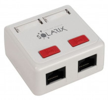 Zásuvka Solarix SX288-5E-UTP-WH CAT5E UTP 2 x RJ45 na omítku bílá  