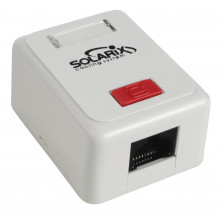 Zásuvka Solarix SX108-5E-UTP-WH CAT5E UTP 1 x RJ45 na omítku bílá  