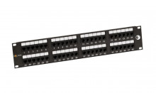 Patch panel Solarix SX48-6-UTP-BK UTP cat.6 48p., 2U, 350MHz  