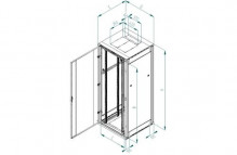 Rack Triton 19'' stojanový 37U/800x800 rozebíratelný  