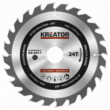 Pilový kotouč Kreator KRT020414 na dřevo 185mm, 24T  