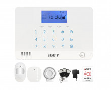 Alarm iGET SECURITY M3B Domovní bezdrátový GSM zabezpečovací systém, CZ lokalizace, základní set  