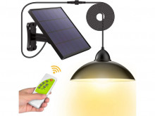 iQtech Solar 12 solární závesná lampa, dálkové ovládání, 8 W  