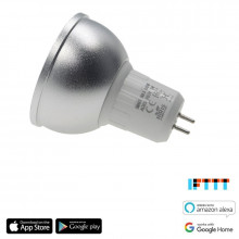 iQtech SmartLife MR16, Wi-Fi LED RGBW žárovka MR16 (GU5.3), 85-265 V, 5 W, bílá/barevná 