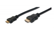 Digitus Kabel HDMI - mini HDMI, 2 m (v1.3, zlacené kontakty) 