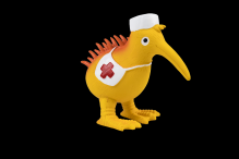 Kiwi Walker Latexová hračka pískací Nurse, Velikost L 13 cm, Oranžová  