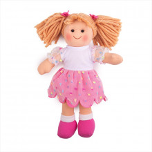 Panenka Bigjigs Toys látková Darcie 28 cm  