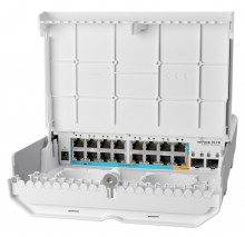 Switch Mikrotik Cloud Router Switch CRS318-1Fi-15Fr-2S-OUT - netPower 15FR 16x LAN, 2x SFP, reverzní 