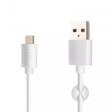 Kabel FIXED datový a nabíjecí s konektory USB/USB-C, USB 2.0, 1 metr, 20W, bílý  