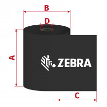 Páska Zebra 110mm x 450m TTR prysky...