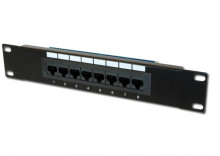 Patch panel  8 port Cat. 5e UTP 1U/...