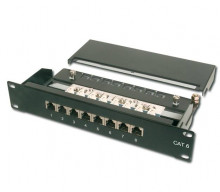 Patch panel 8 port Cat. 6 STP 1U/10"  