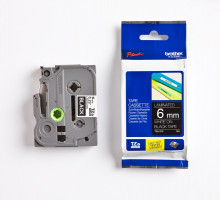 Páska Brother TZE-315, 6mm, černá/bílá, laminovaná, délka 8m  