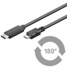 Kabel USB 3.1 konektor C/male - USB 2.0 konektor Micro-B/male ,0,6m  